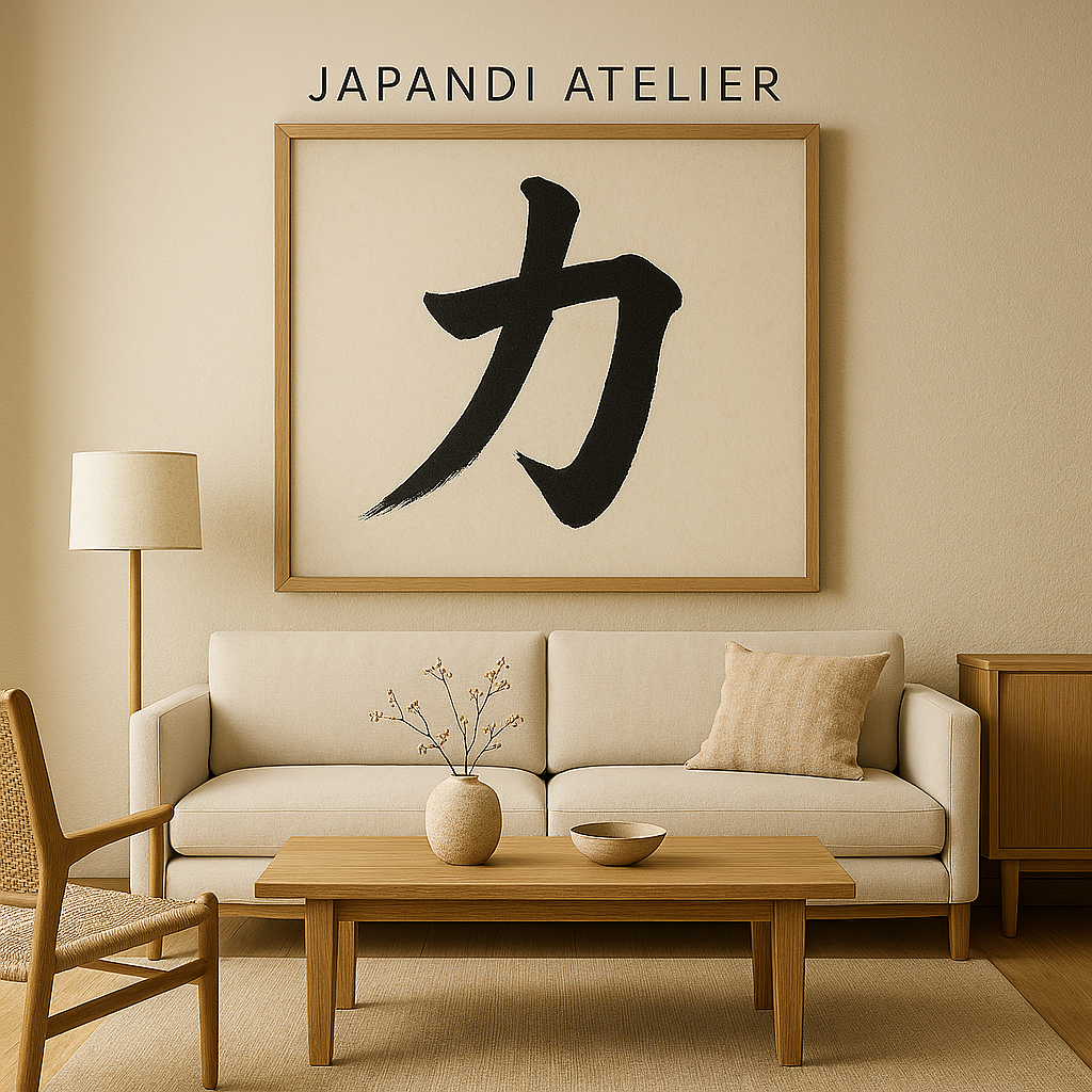 Japandi wall art, Japanese calligraphy decor, Zen-inspired artwork, personalized calligraphy, handmade calligraphy art