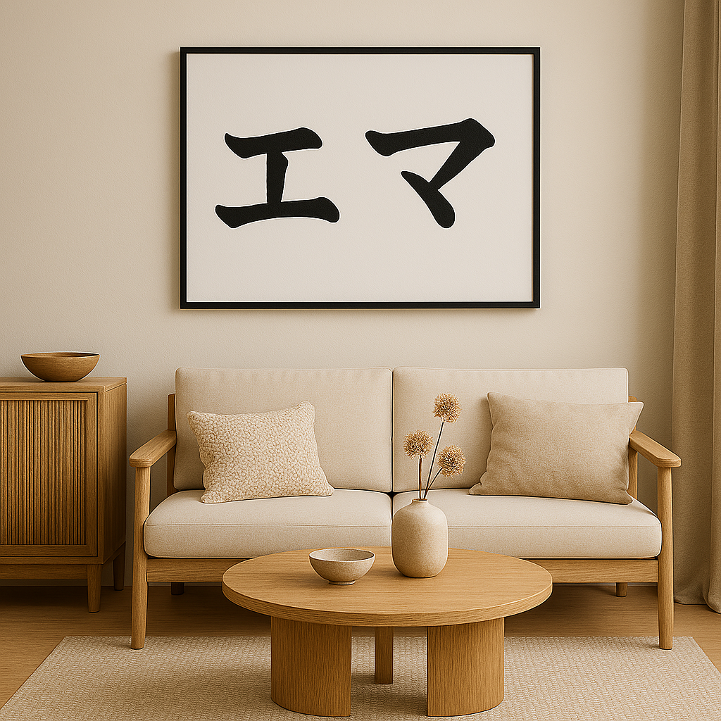 Japandi wall art, Japanese calligraphy decor, Zen-inspired artwork, personalized calligraphy, handmade calligraphy art